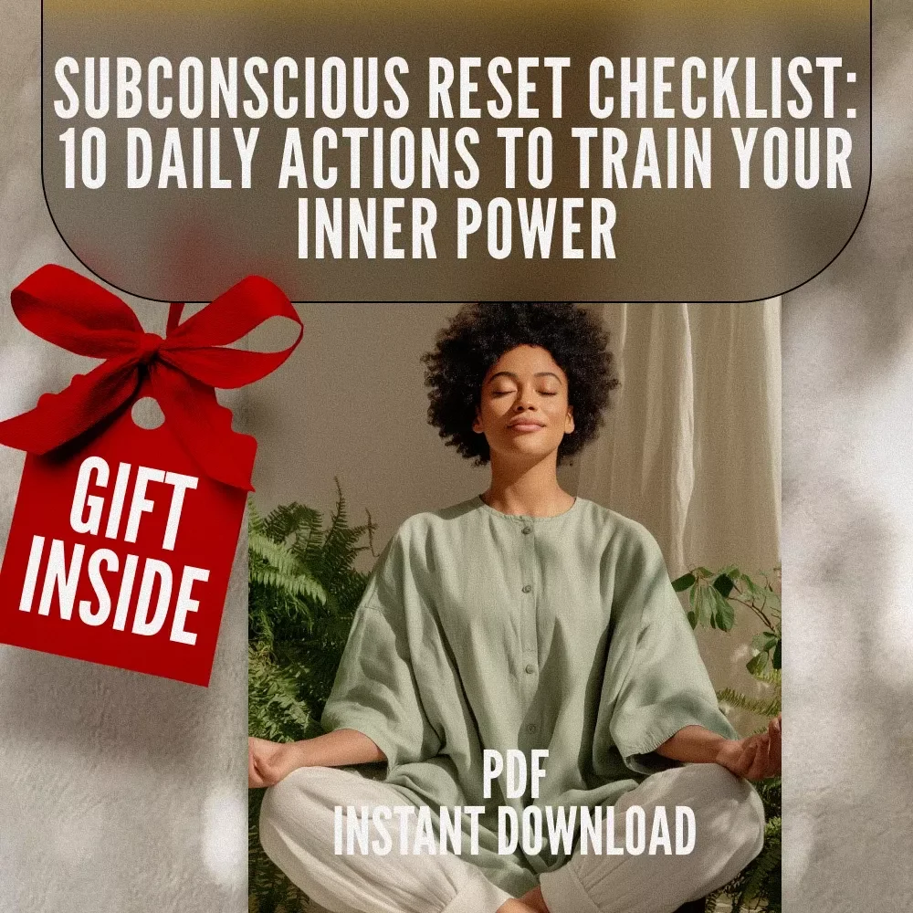 Subconscious Reset Checklist: 10 Daily Actions to Train Your Inner Power | Mindset Growth Tool | Subconscious Mind Exercises | Digital Download