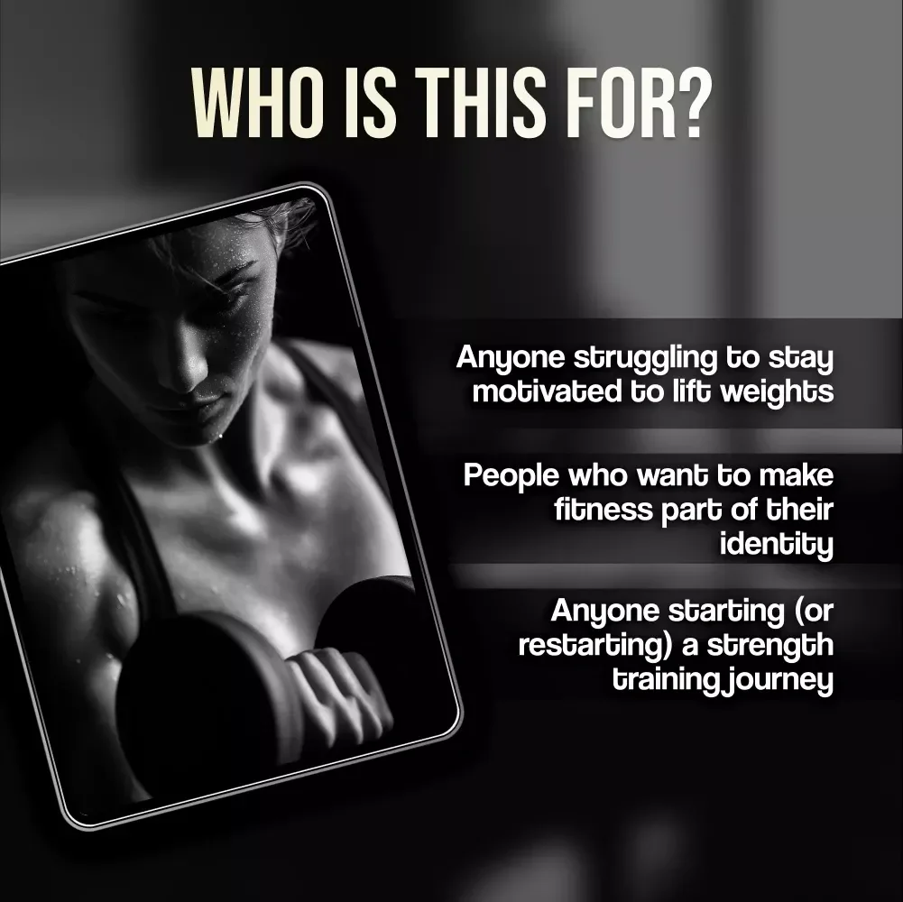Iron Will: How to Get (and Stay) Motivated to Lift Weights – Digital Guide for Lifters, Fitness Motivation eBook, Printable Checklist & Routine Planner