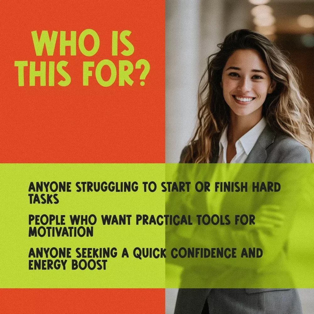 Your Ultimate Motivation Kickstart Checklist: Crush Difficult Tasks Like a Pro! | How Do You Get Motivated for Difficult Tasks | Printable Motivation Guide for Productivity