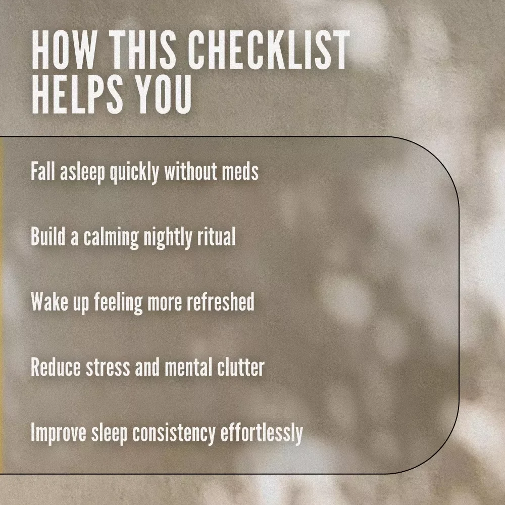 Sleep Like a Pro with The Fast-Fall Checklist | How to Go to Sleep Quickly | Nightly Routine Sleep Guide | Digital Download Checklist