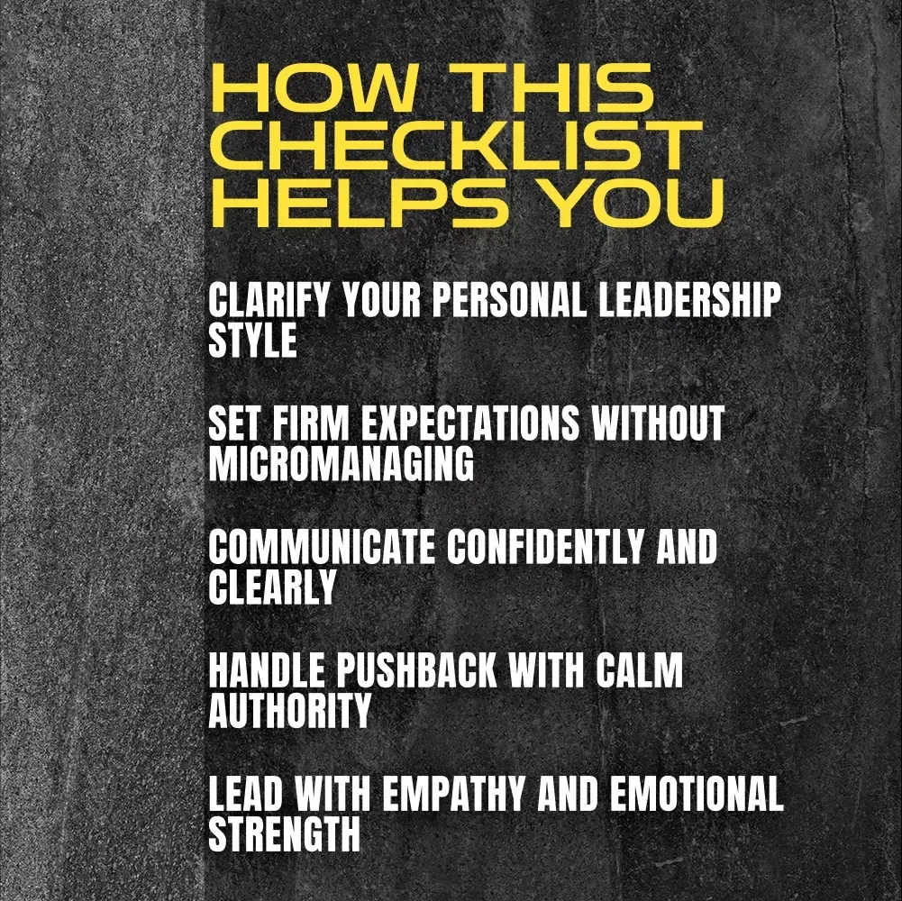 Checklist: Your Firm Leadership Power Playbook | How to Be a Firm Leader Guide for Bosses, Entrepreneurs, and Managers (Printable Digital Download)
