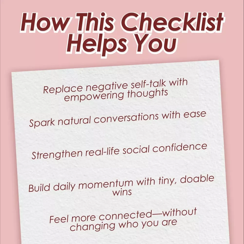 The Sociable Spark Checklist: 21 Ways to Level Up Your Confidence & Connection | How to Become More Sociable and Confident Digital Download