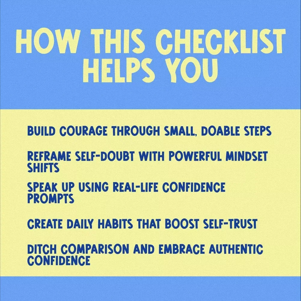 Brave & Bold: Your Confidence Kickstart Checklist | How to Be More Brave and Confident | Digital Self-Help Guide PDF Download