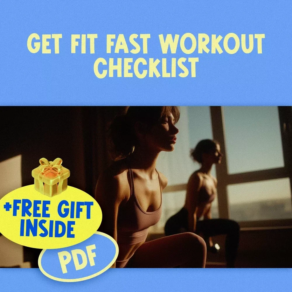 Get Fit Fast Workout Checklist | Quick Workout Routine PDF | Printable Fitness Planner | 20-Minute Home Workout Guide | Instant Digital Download