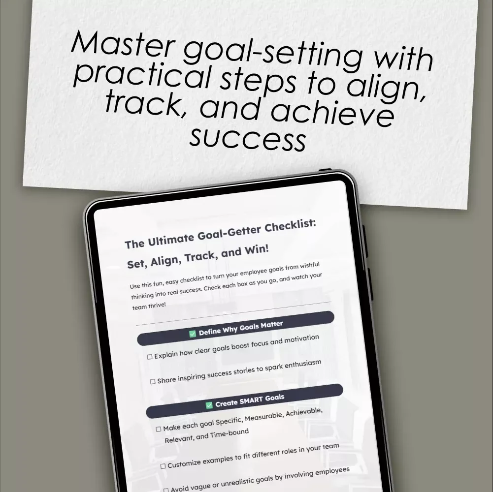 The Ultimate Goal-Getter Checklist: Set, Align, Track, and Win! | How to Set Goals for Your Employees | SMART Goal Setting for Teams