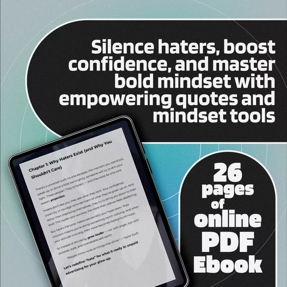 Attitude Quotes That Silence Haters & Spark Confidence | Bold Attitude Quotes for Haters eBook | Digital Download Guide for Motivation & Self-Worth