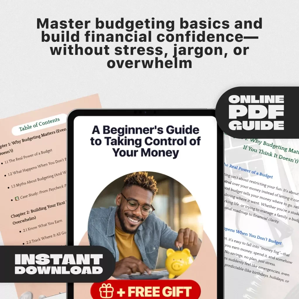 A Beginner's Guide to Taking Control of Your Money | Budgeting for Beginners eBook | Digital Download Guide for Learning How to Budget