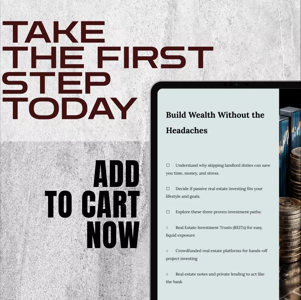Build Wealth Without the Headaches – How to Invest in Real Estate Without Being a Landlord | Passive Income Checklist | Digital Download