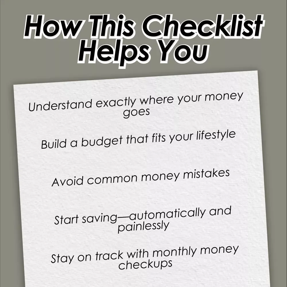 Easy-Peasy Checklist to Take Control of Your Cash | How to Create a Budget for Beginners | Printable Budgeting PDF