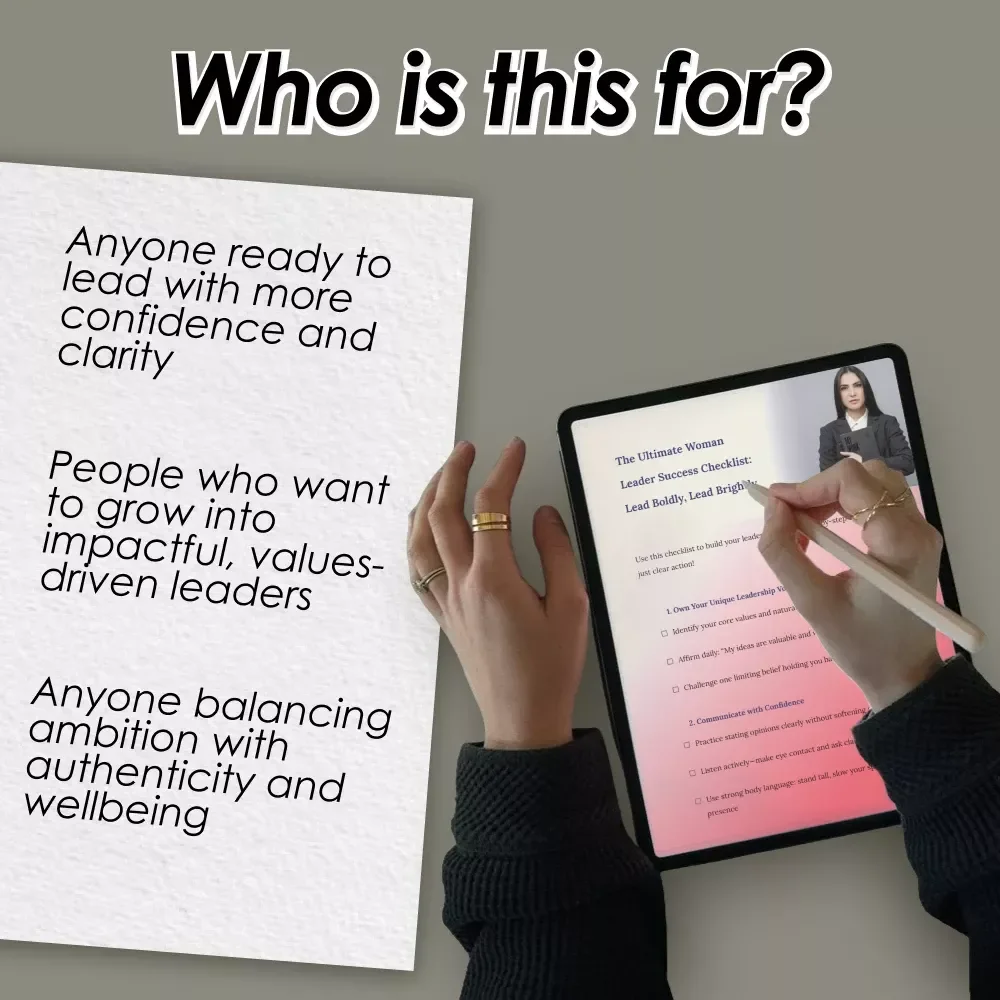 The Ultimate Woman Leader Success Checklist: Lead Boldly, Lead Brightly | Digital Download for How to Be a Successful Woman Leader, Empowerment Guide for Female Leaders