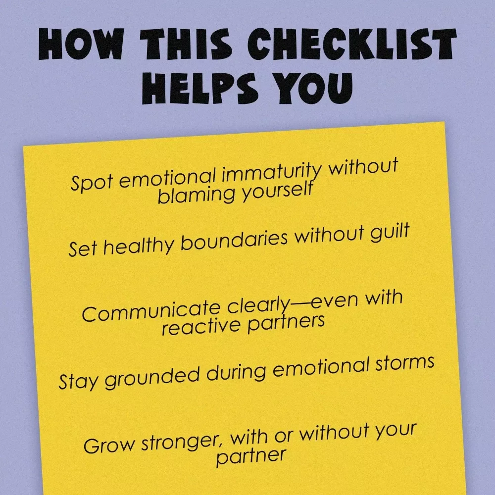 The Emotionally Intelligent Spouse Survival Checklist — How to Deal with a Spouse with Low Emotional Intelligence | Digital Download for Emotional Resilience & Relationship Clarity
