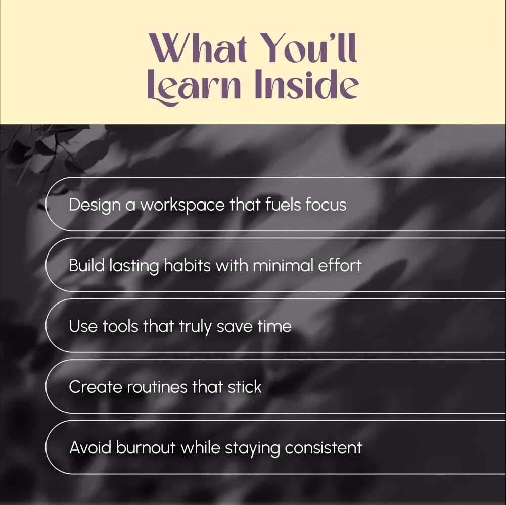 Homegrown Focus: A Practical Guide to Productivity Where You Live — Digital Guide for How to Become Productive at Home, eBook for Creating Routines & Focused Habits