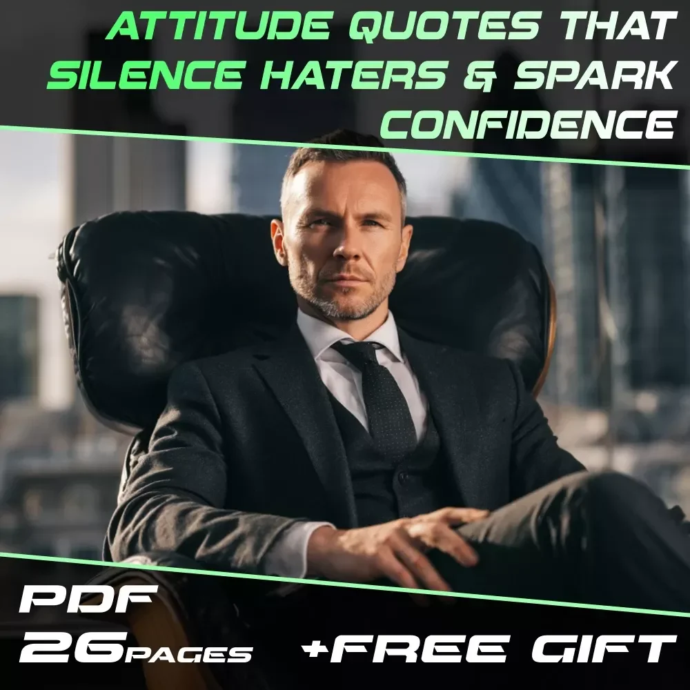 Attitude Quotes That Silence Haters & Spark Confidence | Bold Attitude Quotes for Haters eBook | Digital Download Guide for Motivation & Self-Worth
