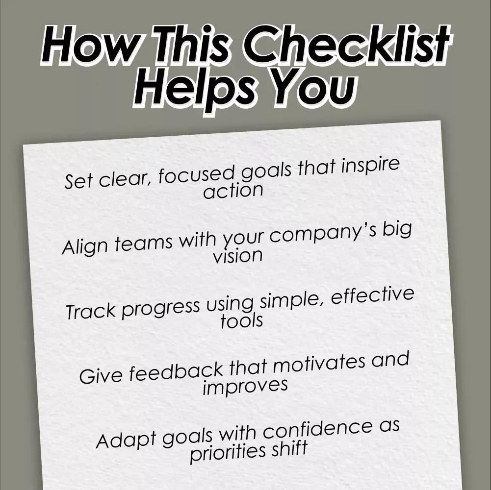 The Ultimate Goal-Getter Checklist: Set, Align, Track, and Win! | How to Set Goals for Your Employees | SMART Goal Setting for Teams