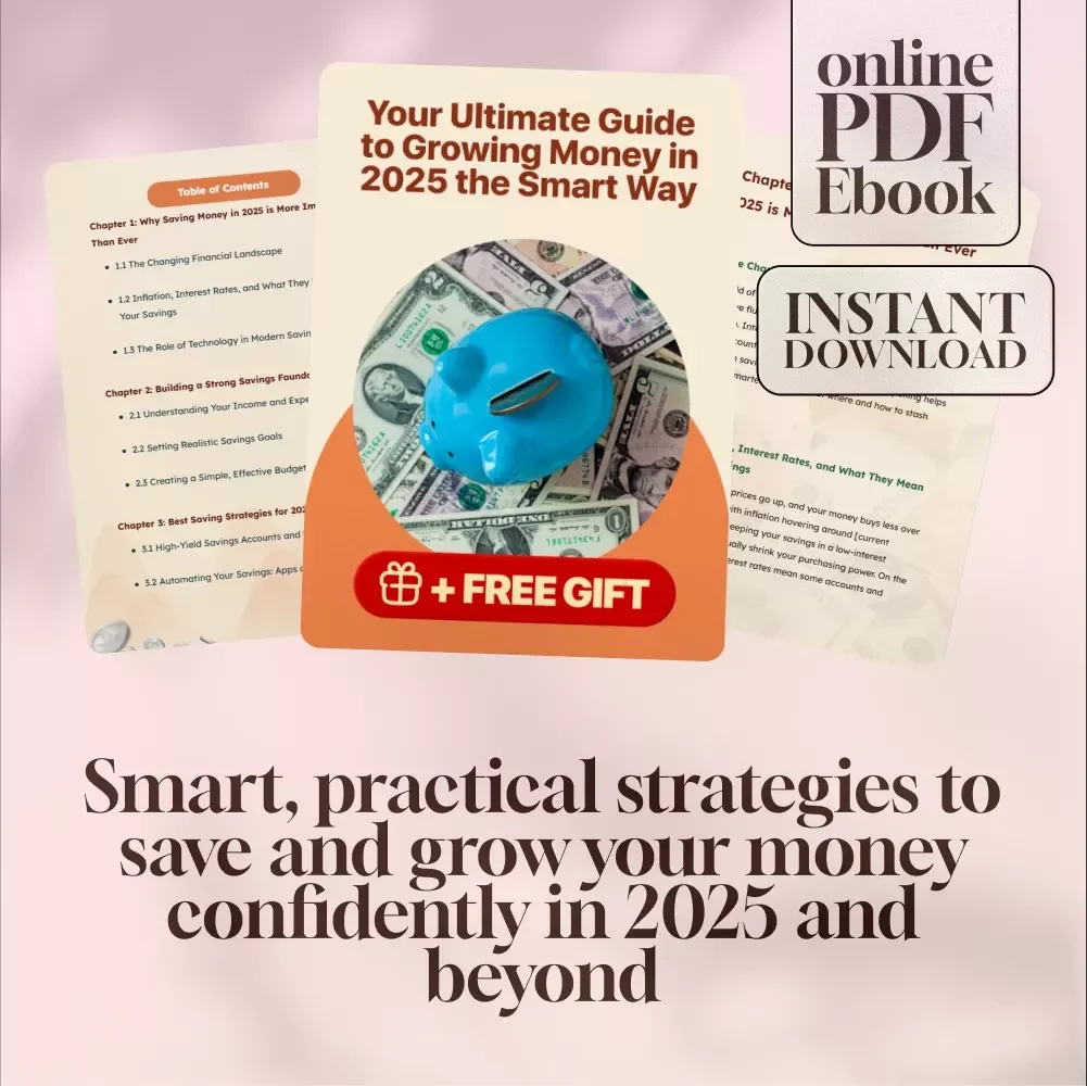 Your Ultimate Guide to Growing Money in 2025 the Smart Way | Best Way to Save Money in 2025 | Digital eBook for Smart Saving