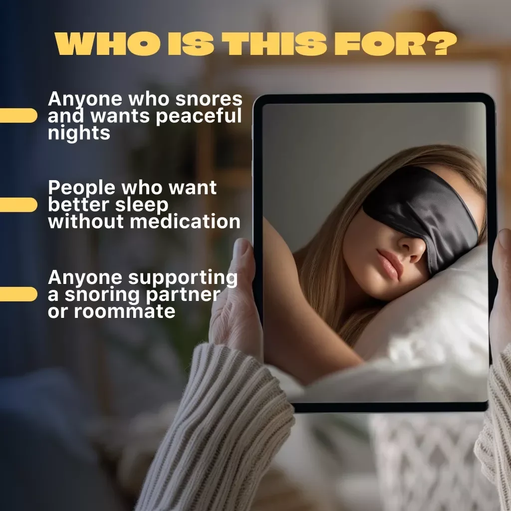 Sleep Quietly Tonight and Every Night – Guide to How to Not Snore at Night | Snoring Remedies, Sleep Checklist & Anti-Snoring Tips (Digital Download)