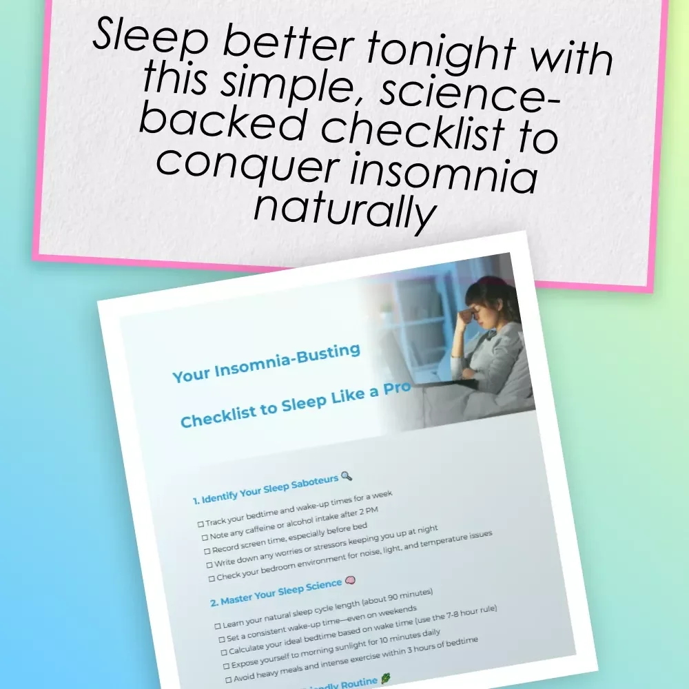 Your Insomnia-Busting Checklist to Sleep Like a Pro | Digital Download Guide for How to Avoid Insomnia, Sleep Routine, and Better Rest