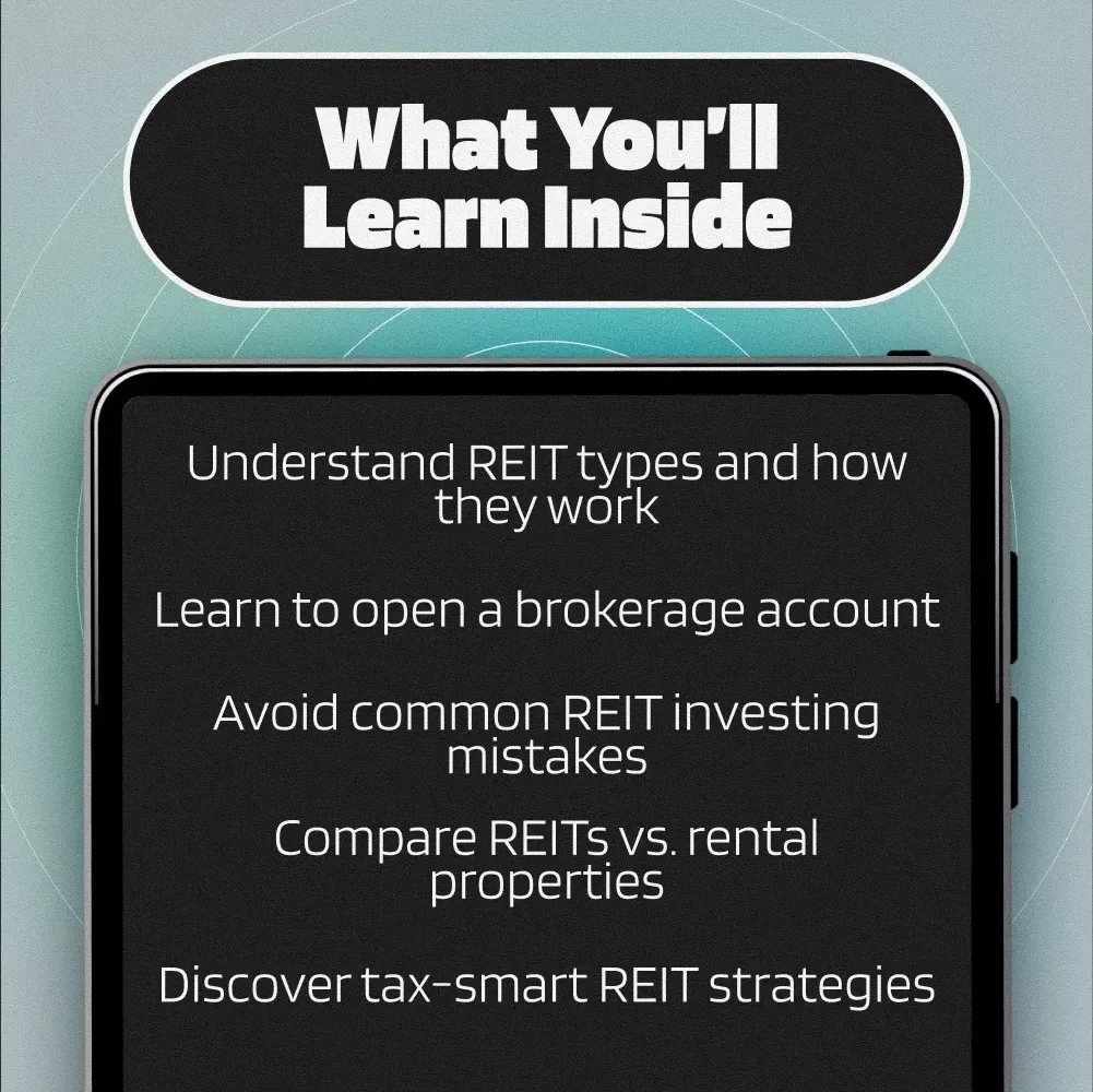 A Beginner’s Guide to Buying REITs in the U.S. | How to Buy a REIT in US eBook for Beginner Investors | Digital Download
