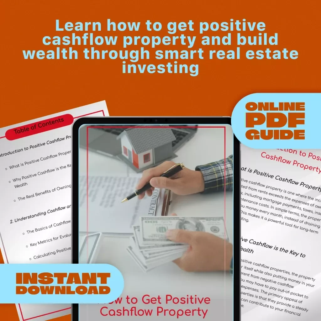 How to Get Positive Cashflow Property Guide | Real Estate Investment eBook | Cashflow Property Checklist for Investors | Digital Download