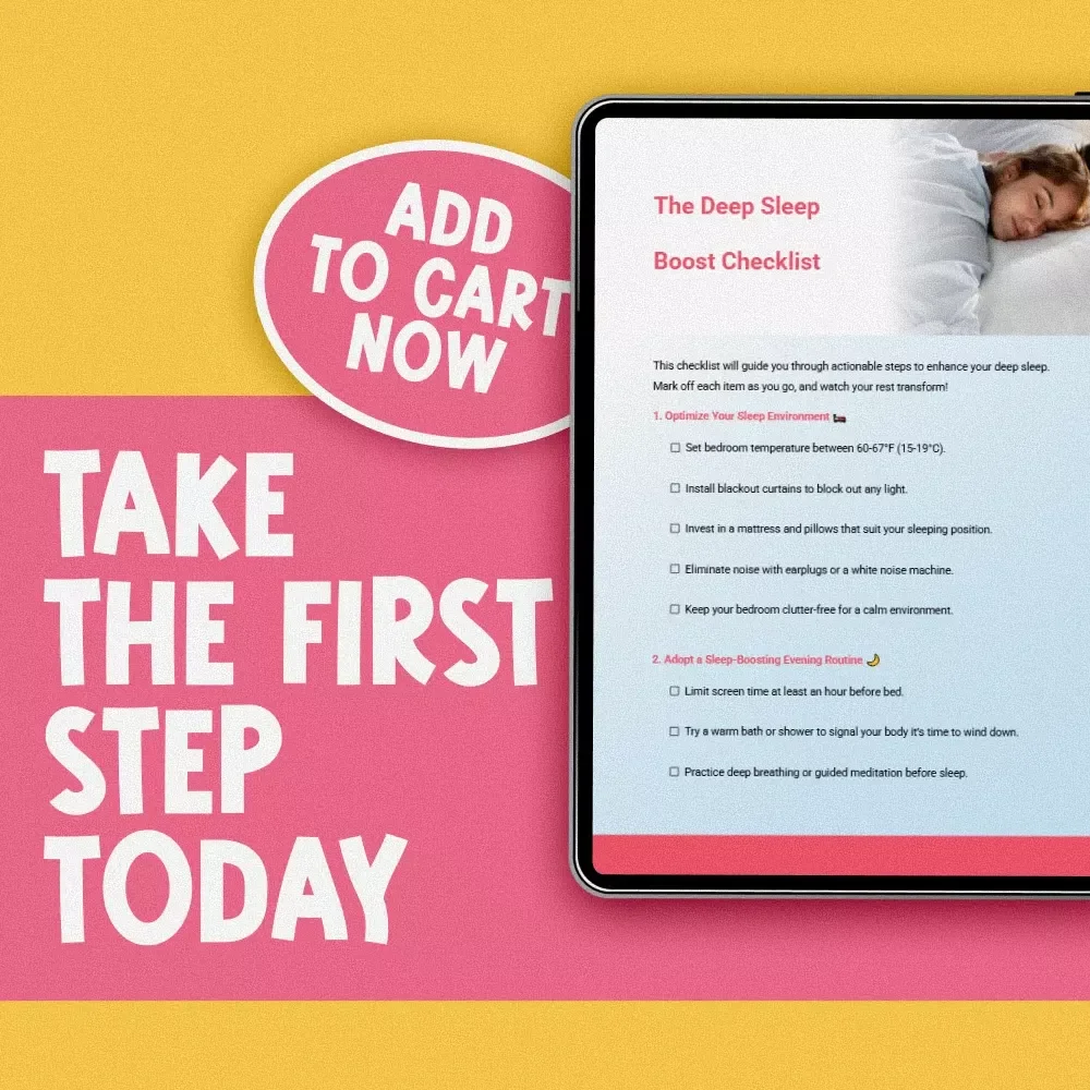 The Deep Sleep Boost Checklist | How to Increase Your Deep Sleep | Night Routine Checklist for Better Sleep Quality | Sleep Hygiene Digital Download