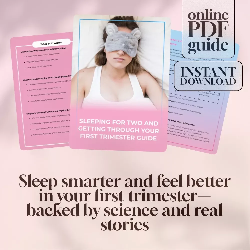 Sleeping For Two And Getting Through Your First Trimester Guide | How to Sleep When Pregnant First Trimester | Sleep Tips eBook PDF