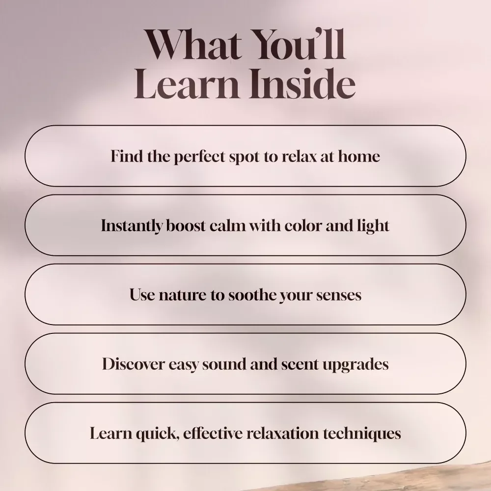 Simple Steps To Create A Calm Sanctuary Just For You | Digital Guide for House of Deep Relax | Relaxation eBook | Home Calm Checklist