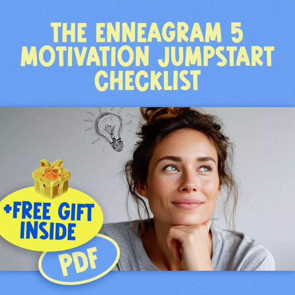 The Enneagram 5 Motivation Jumpstart Checklist | Digital Download | How to Motivate Enneagram 5 Guide for Personal Growth