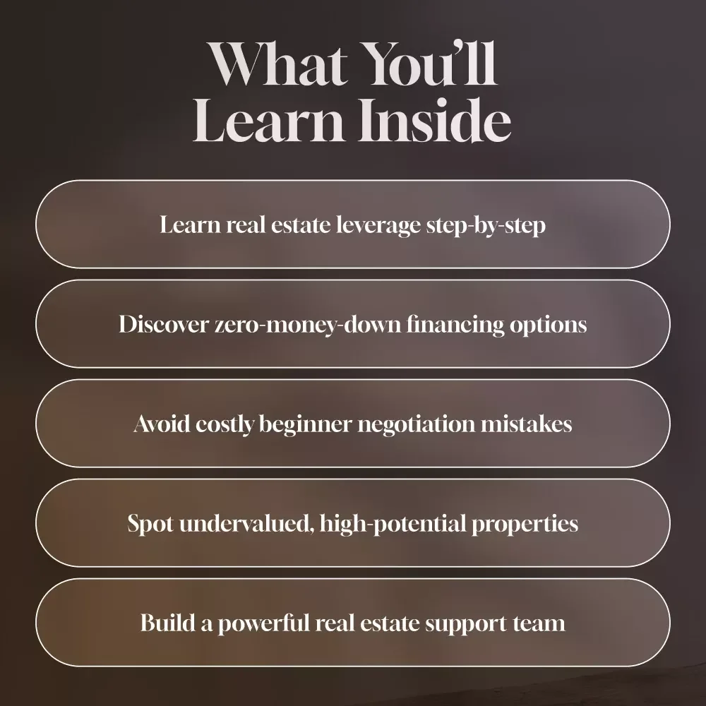 How to Buy a Million-Dollar Property with No Money Down | Real Estate Investing eBook | Guide to Creative Financing & Leverage | Digital Download