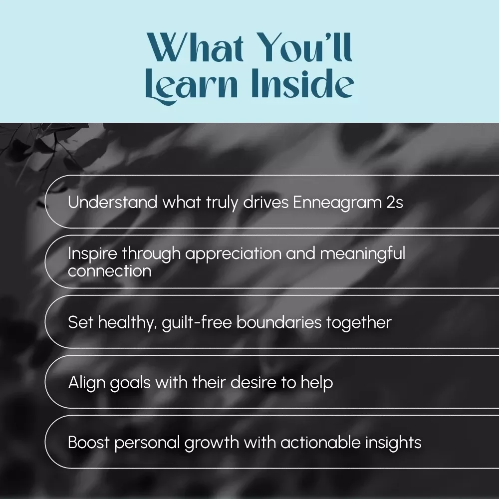 How to Motivate Enneagram 2s with Purpose and Passion | Enneagram 2 Guide | Digital Download for Understanding and Inspiring Helpers