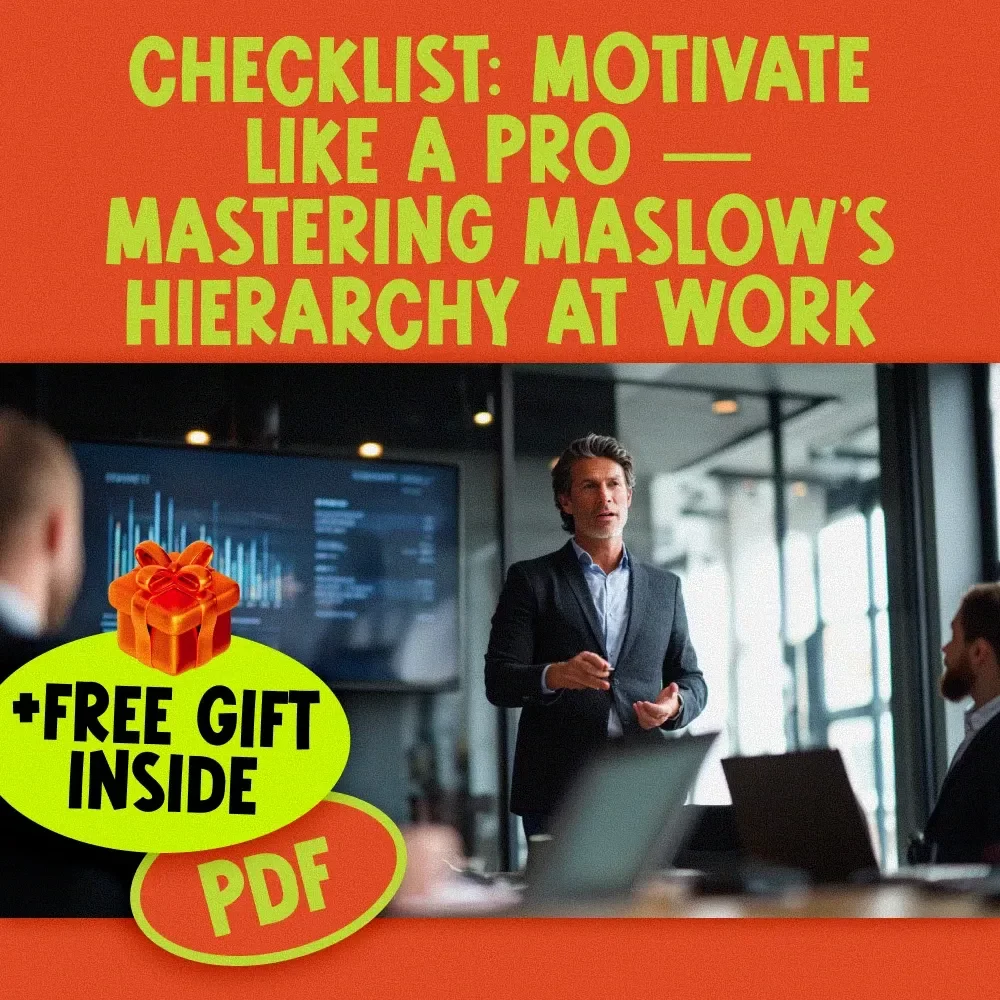 Checklist: Motivate Like a Pro — Mastering Maslow’s Hierarchy at Work | Employee Motivation Guide | How Can Maslow's Theory Be Used to Motivate Employees | Workplace Leadership Tool