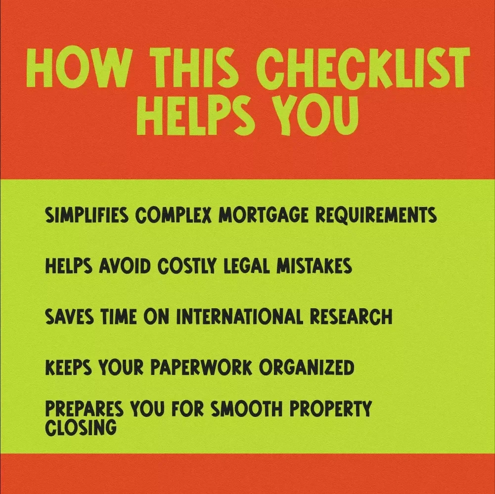 Your Actionable Checklist for Securing a Foreign Property Mortgage | How to Get a Mortgage for Foreign Property Guide | Digital Download