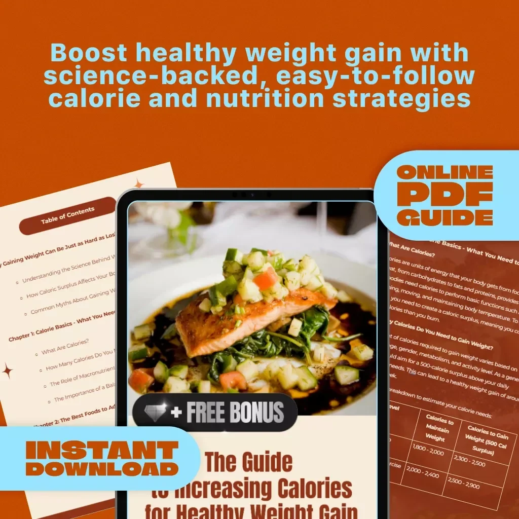 The Guide to Increasing Calories for Healthy Weight Gain | How to Increase Calories to Gain Weight | High-Calorie Diet eBook for Healthy Weight Gain