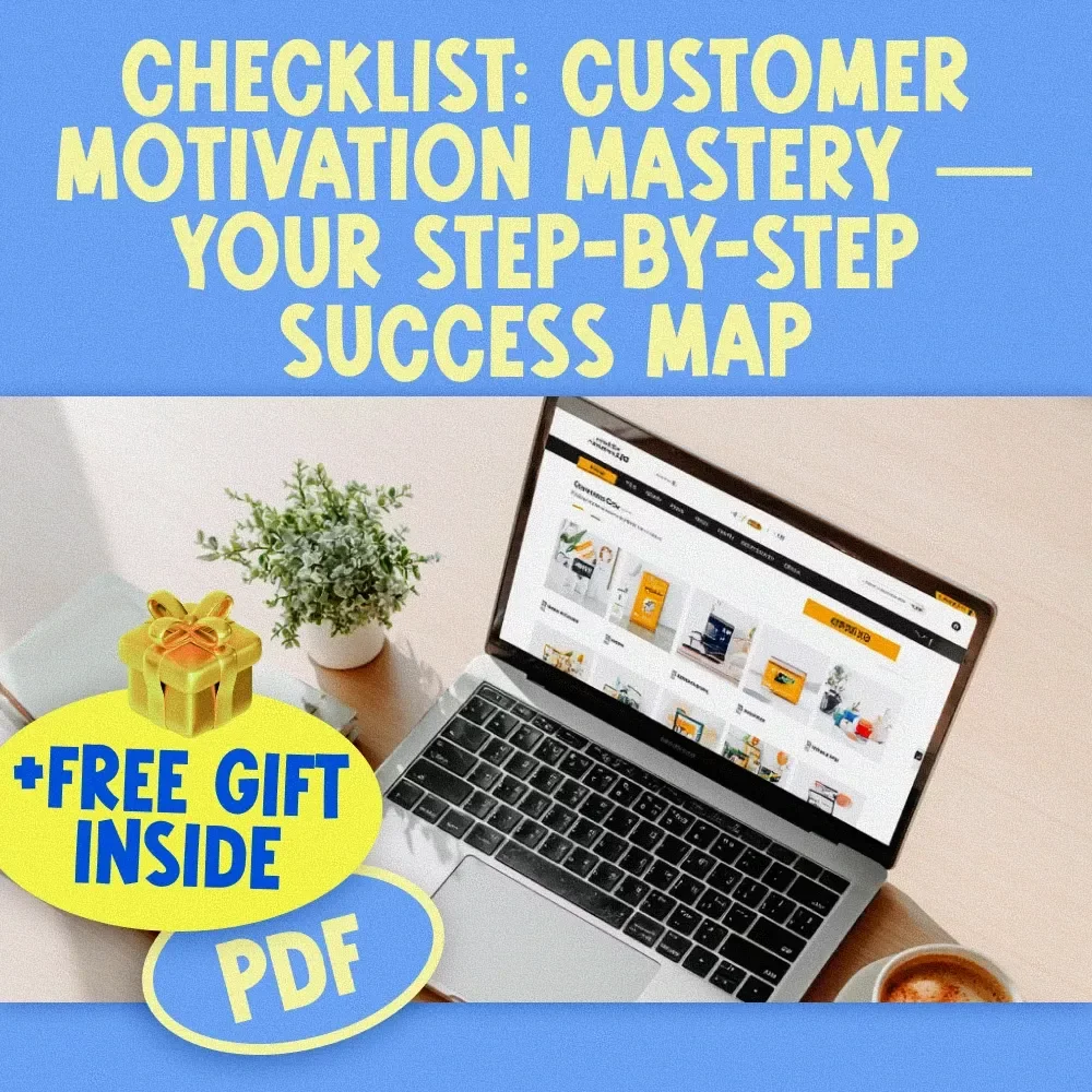 Checklist: Customer Motivation Mastery — Your Step-by-Step Success Map | Digital Download | How Do You Motivate Customers to Buy Your Product