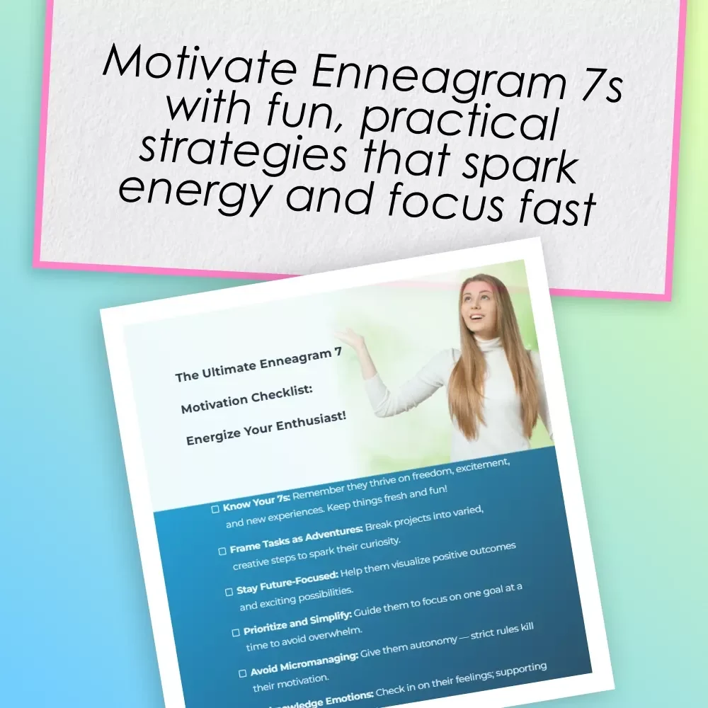 The Ultimate Enneagram 7 Motivation Checklist: Energize Your Enthusiast! | Digital Guide on How to Motivate Enneagram 7 | Instant Download Checklist for Type Seven