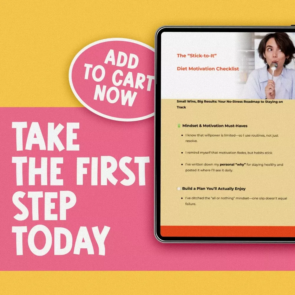 The “Stick-to-It” Diet Motivation Checklist | Printable How to Motivate Yourself to Stick to a Diet | Healthy Habits PDF