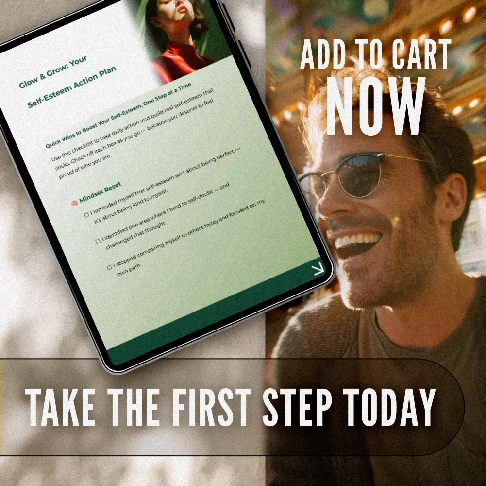 Glow & Grow: Your Self-Esteem Action Plan | Checklist for How to Improve Self Esteem | Daily Confidence & Mindset Reset Guide | Digital Download