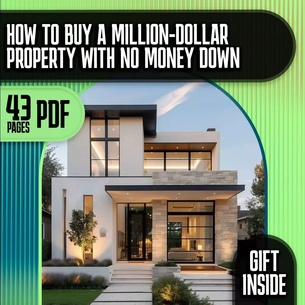 How to Buy a Million-Dollar Property with No Money Down | Real Estate Investing eBook | Guide to Creative Financing & Leverage | Digital Download