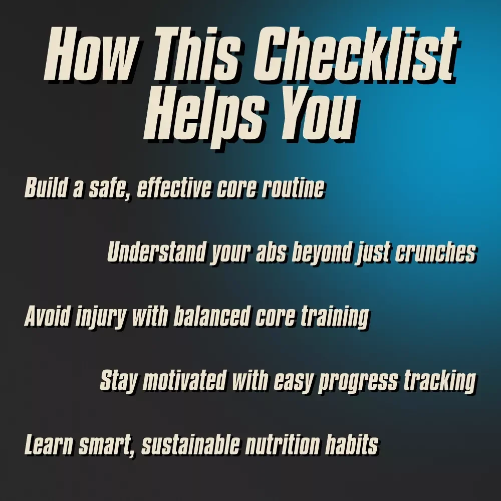 Your Core Workout Confidence Checklist | Full Ab Workout Routine PDF | Core Strength Guide | Bodyweight & Home Ab Exercises | Digital Download