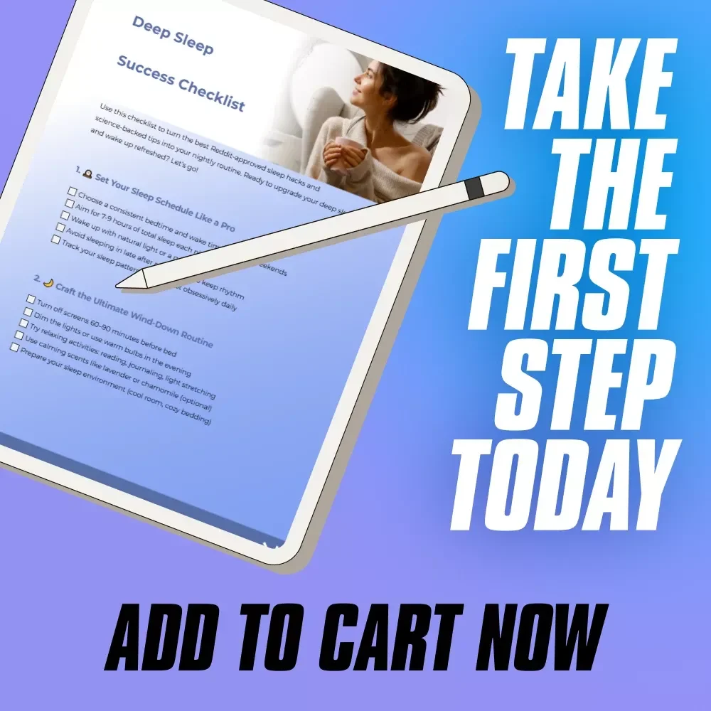 Deep Sleep Success Checklist | Digital Download to Improve Deep Sleep | Reddit-Approved Night Routine for Better Rest