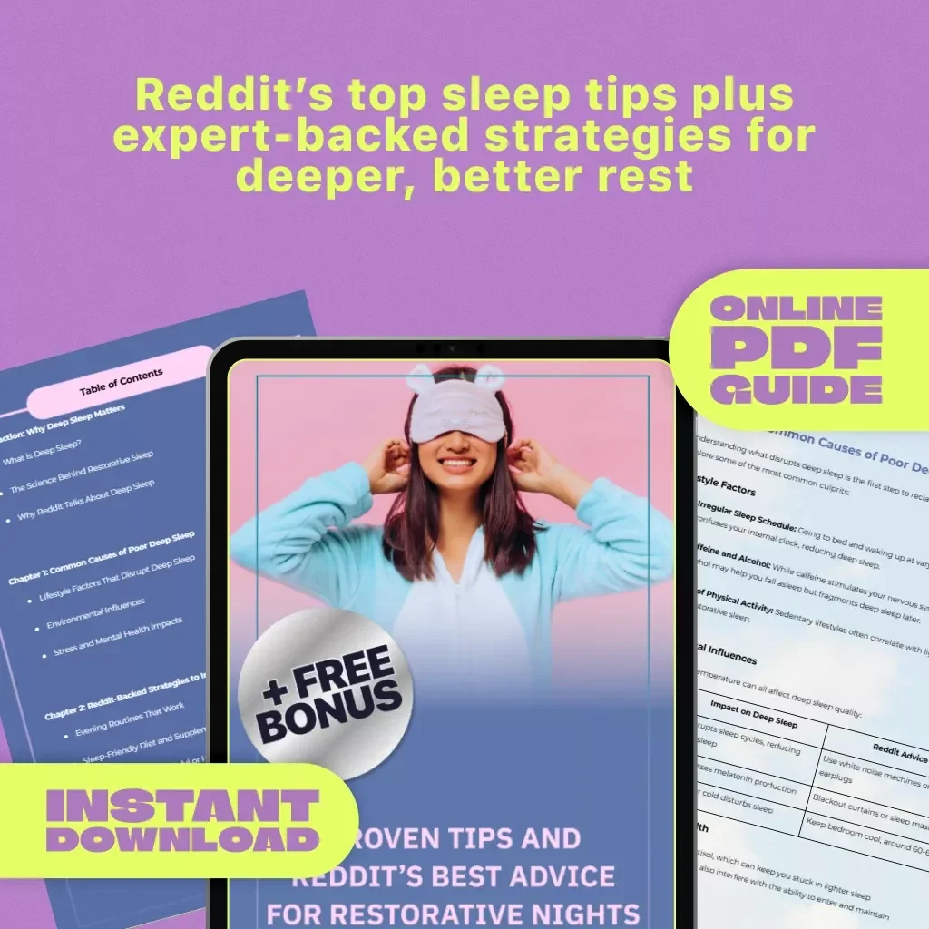 Proven Tips and Reddit’s Best Advice for Restorative Nights | Improve Deep Sleep Reddit Guide | Sleep Checklist eBook PDF
