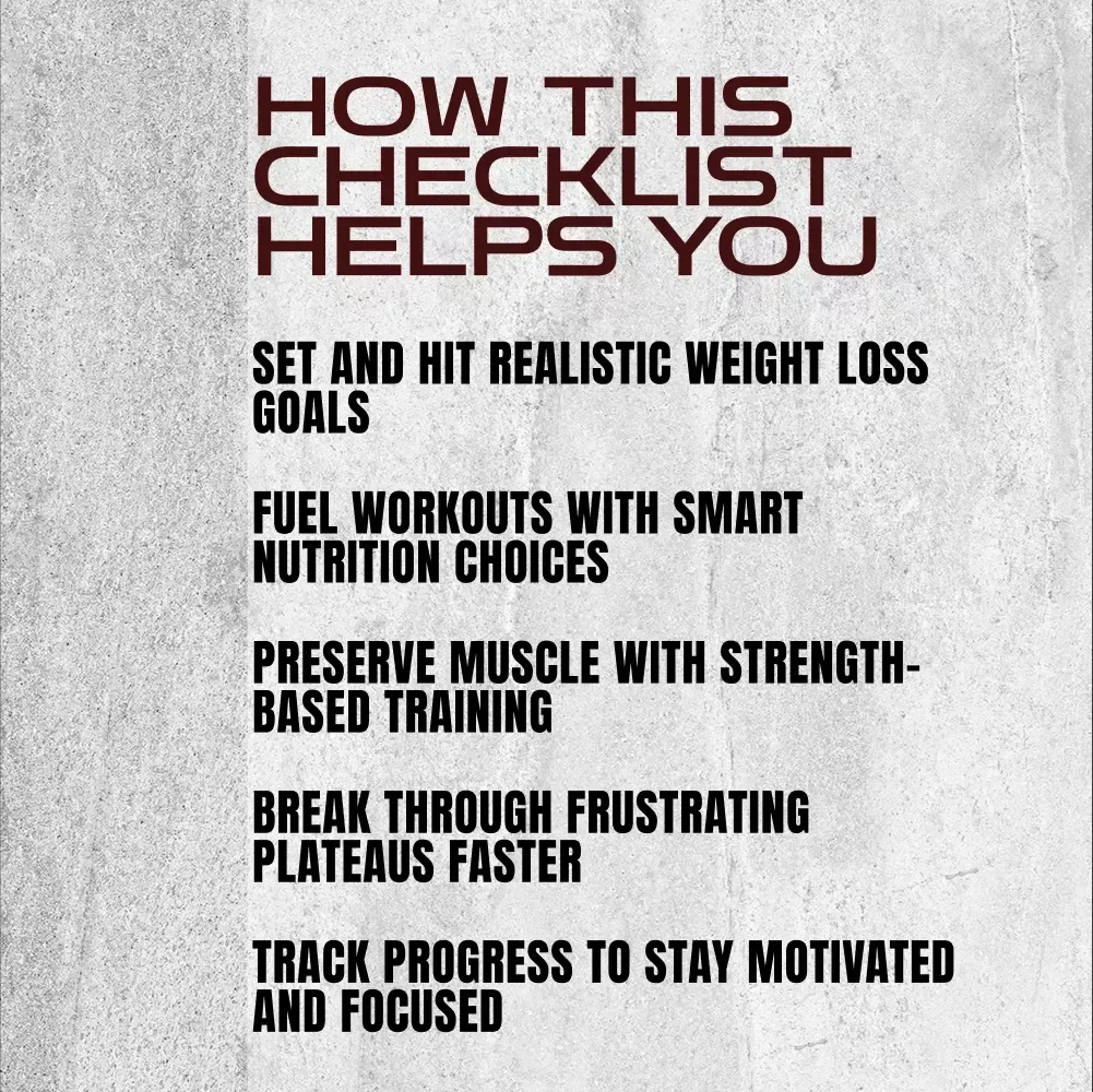 Weight Loss for Athletes Checklist | How to Lose Weight as an Athlete | Digital Fitness Guide for Athletic Fat Loss