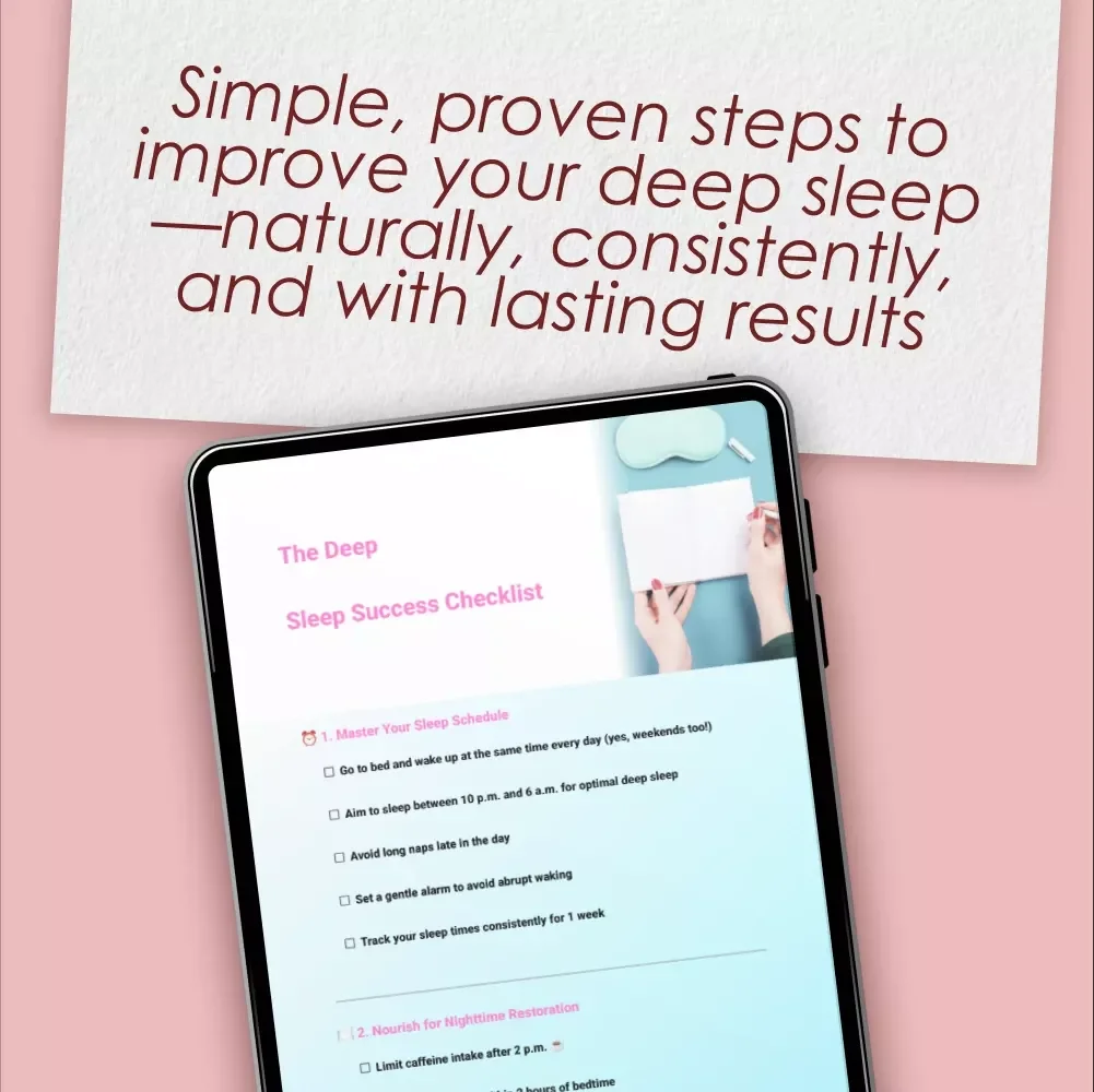 The Deep Sleep Success Checklist – Natural Sleep Routine Guide to Increase Deep Sleep Naturally, Sleep Hygiene Printable, Night Routine Digital Download