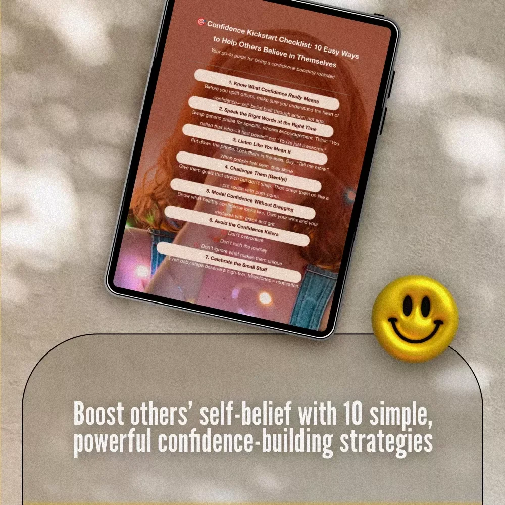 Confidence Kickstart Checklist: 10 Easy Ways to Help Others Believe in Themselves | How to Instill Confidence in Others Printable Guide | Digital Download