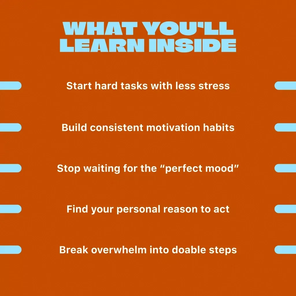 Fuel Your Fire: How to Get Motivated for Difficult Tasks | Self-Help Motivation Guide PDF | Digital Download eBook for Overcoming Procrastination