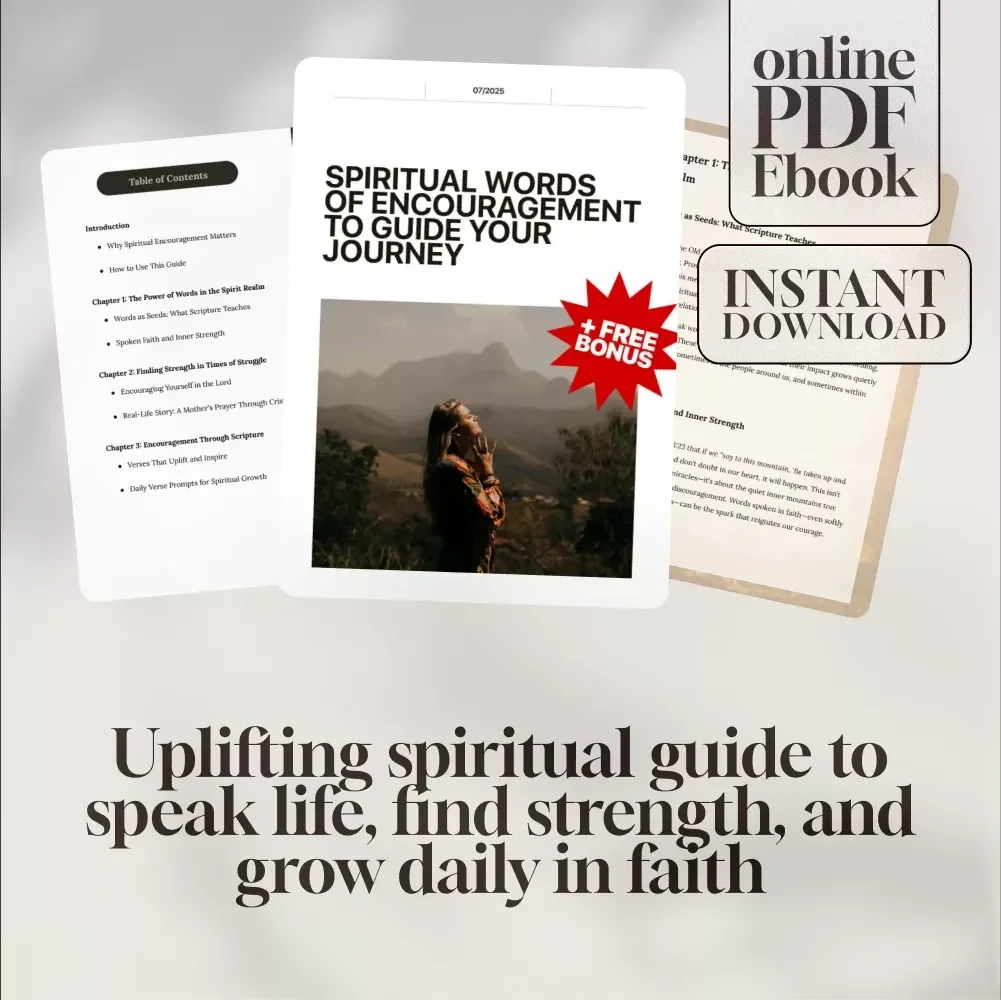 Spiritual Words of Encouragement to Guide Your Journey | Faith-Based eBook for Personal Growth, Daily Devotions, and Inner Strength