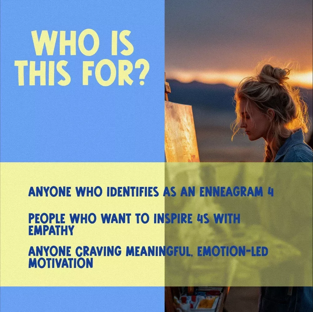 MOTIVATE WITH MEANING: The Enneagram 4 Motivation Checklist | How to Motivate Enneagram 4 | Digital Download Guide