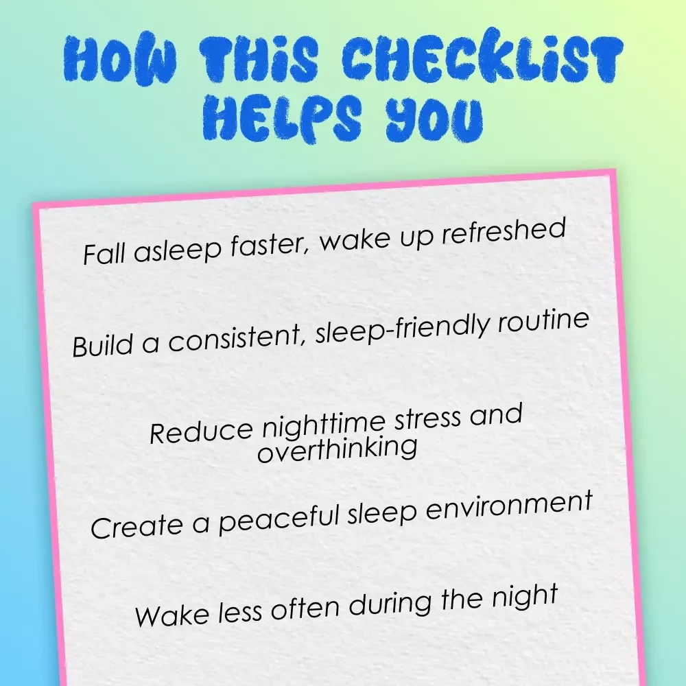 The Ultimate Sleep-Saver Checklist | How to Manage Insomnia | Printable Sleep Hygiene Digital Download