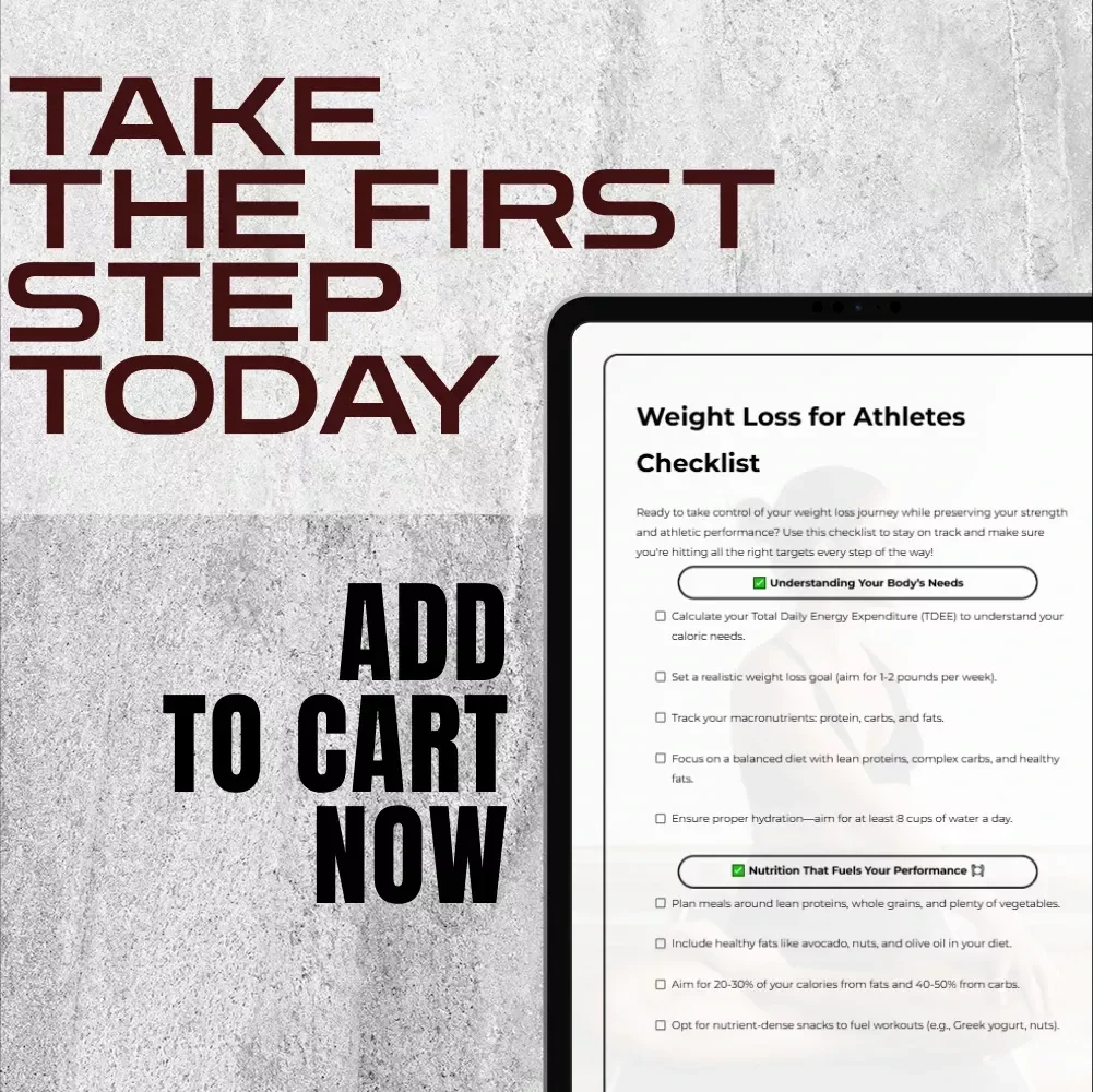Weight Loss for Athletes Checklist | How to Lose Weight as an Athlete | Digital Fitness Guide for Athletic Fat Loss