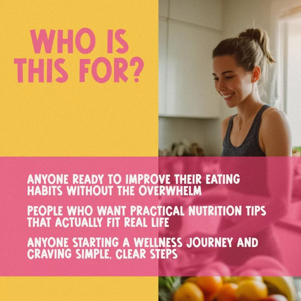 Simple Nutrition Steps Checklist to Fuel Your Best Life | Digital Download Guide for How to Get Proper Nutrition, Healthy Eating, Meal Planning & Wellness Habits