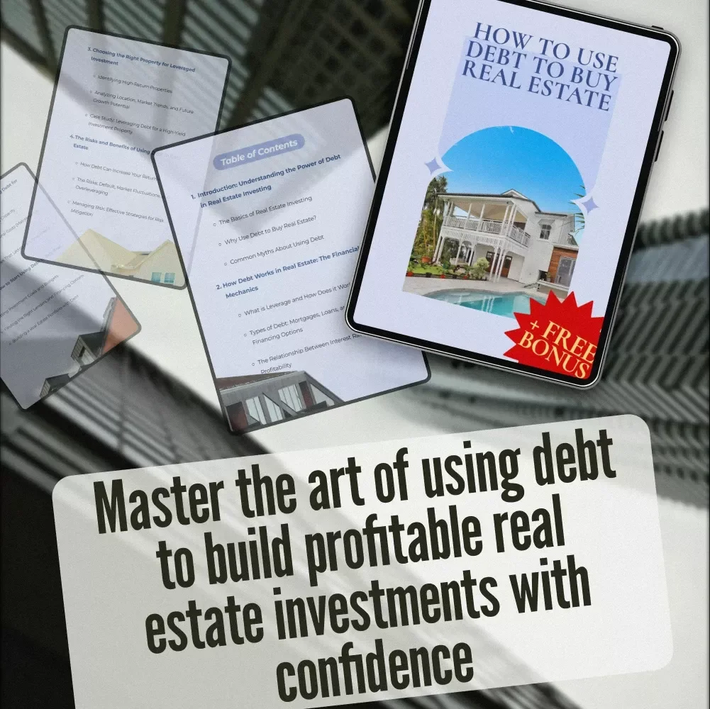 How to Use Debt to Buy Real Estate | Real Estate Investing eBook for Beginners | Learn Leverage, Loans & Property Financing | Digital Download